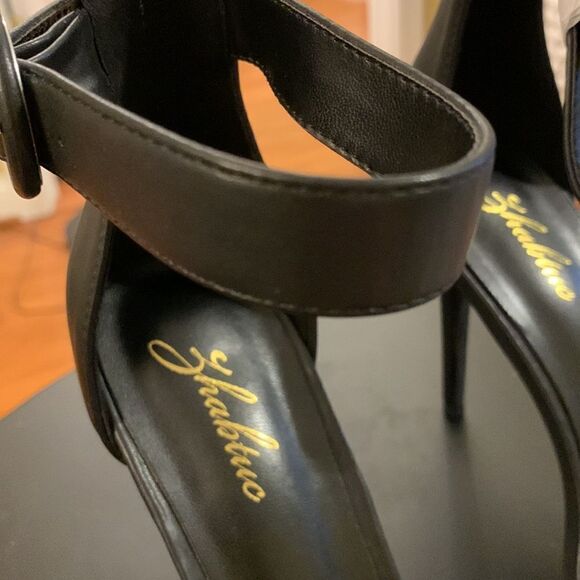 Zhabtuc Size 9 black open toe stiletto heels - Picture 4 of 9